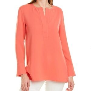 𝅺LAFAYETTE 148 New York Ultra Pink Hayley Blouse Size Small